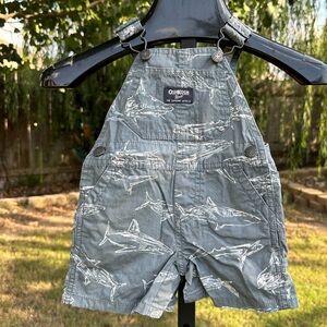 Oshkosh B’gosh- Shark Print Short Overalls- Multiple Sizes!